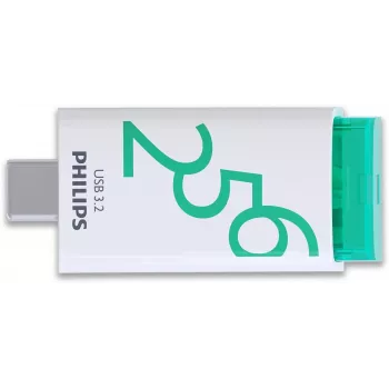 Philips USB 3.2 256GB Click Series Gen 1 USB-C Pamięć USB USB Typu-A 3.2 Gen 1 (3.1 Gen 1) Biały