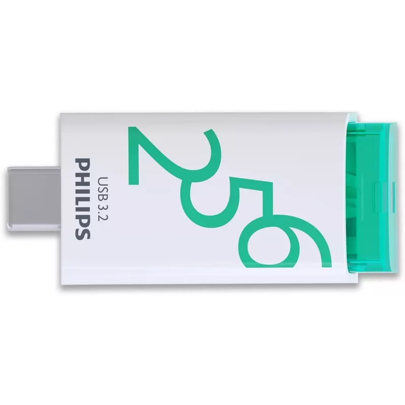 Philips USB 3.2 256GB Click Series Gen 1 USB-C Pamięć USB USB Typu-A 3.2 Gen 1 (3.1 Gen 1) Biały