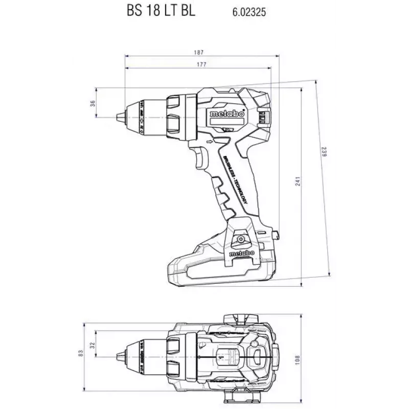 Wkrętarka akumulatorowa Metabo 602325840 czarna litowo-jonowa 400mm
