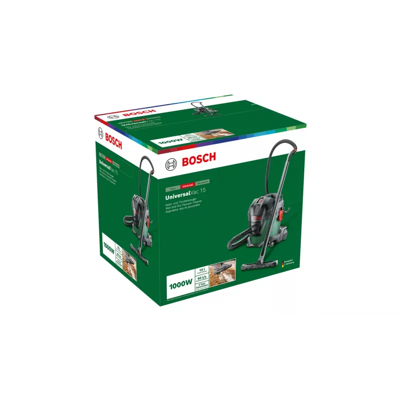 Bosch UniversalVac 15 Czarny, Zielony 15 L 1000 W