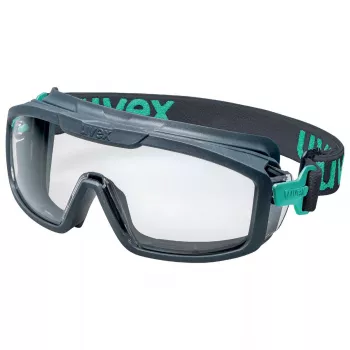 Okulary ochronne Uvex i-guard+ poliwęglanowe czarne niebieskie przezroczyste soczewki