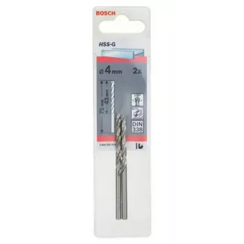 Wiertło kręte Bosch Wiertło do metalu HSS-G DIN 338 4 mm 2 szt.