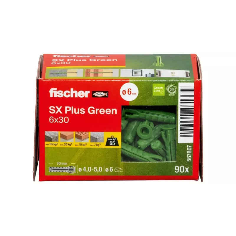 Kołek rozporowy Fischer 567807 6x30mm do betonu cegły 90 szt.