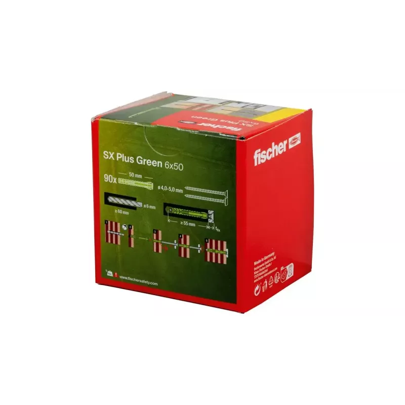 Kołek rozporowy Fischer 567808 50 mm 90 szt. Zielony