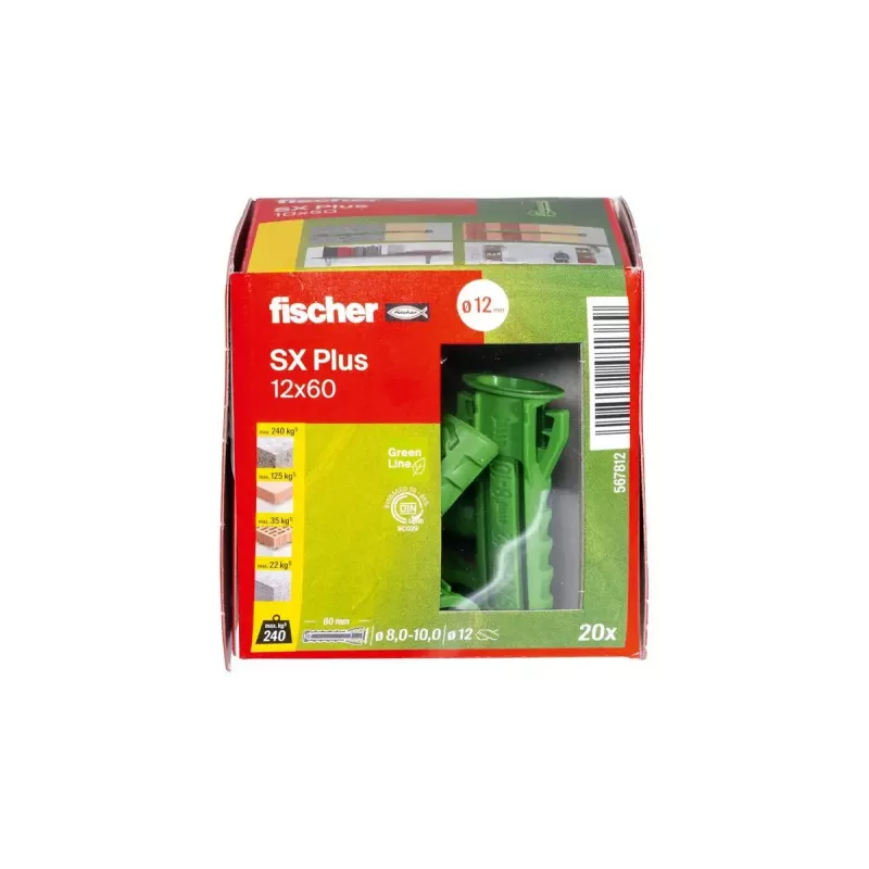 Kotwa rozporowa Fischer 567812 60 mm zielona 20 szt.