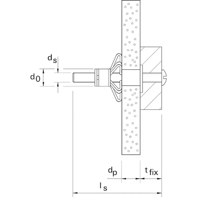 Metal cavity fixing Fischer HM 5 x 52 S