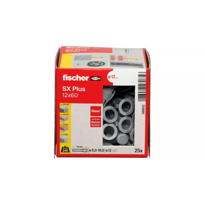 Kołek rozporowy Fischer 568012 60 mm Nylon 25 szt.