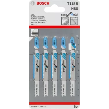 Brzytwa do wyrzynarki Bosch T 118 B High-Speed Steel HSS 5 szt.