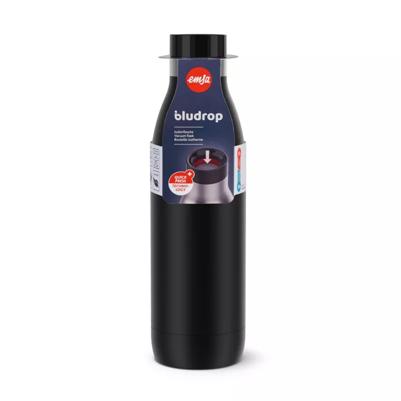 EMSA Bludrop Color N31109 Do codziennego użytku 700 ml Stal nierdzewna Czarny