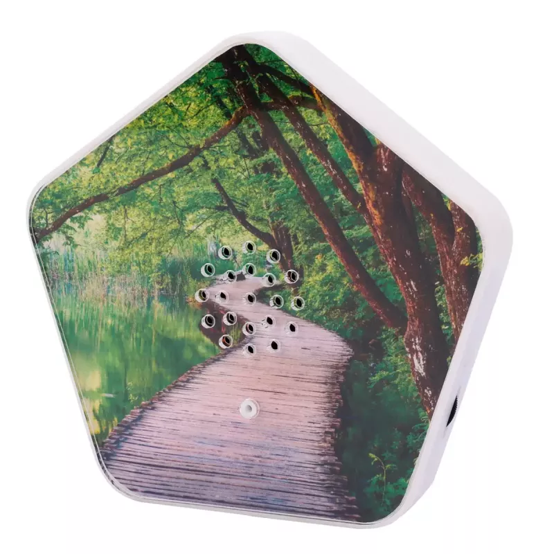 Maszyna dźwiękowa Olympia Sounds of Nature, biała, kompaktowe wymiary 135×30×130 mm