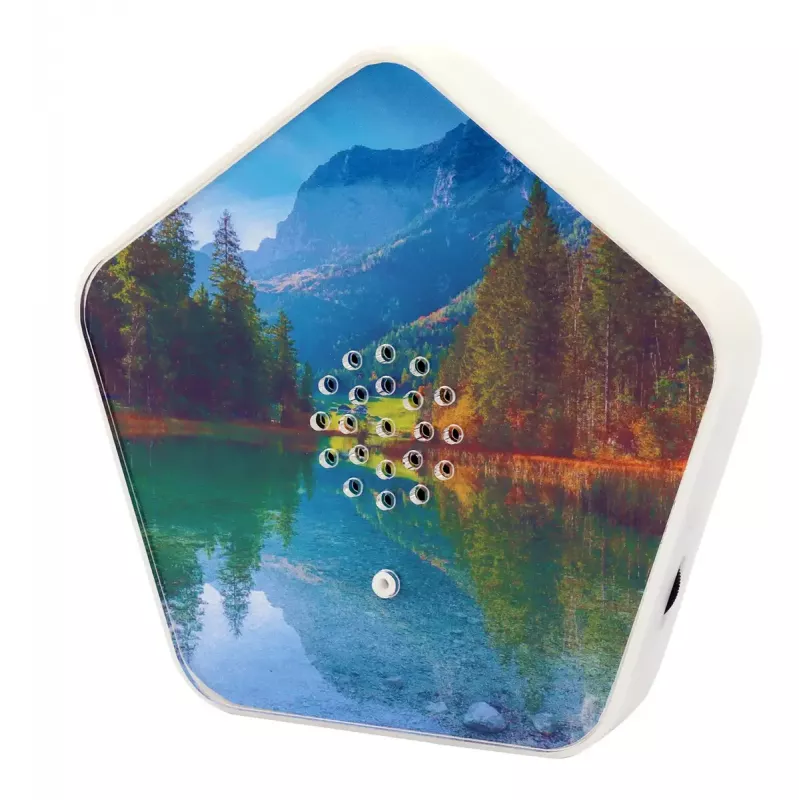 Maszyna dźwiękowa Olympia Sounds of Nature, biała, kompaktowe wymiary 135×30×130 mm