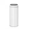 Touch Bin Brabantia 30L Okrągły Plastik Stal Nierdzewna Biały