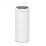 Touch Bin Brabantia 30L Okrągły Plastik Stal Nierdzewna Biały