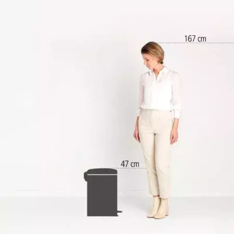 Kosz na śmieci Brabantia NewIcon 20 L okrągły beżowy