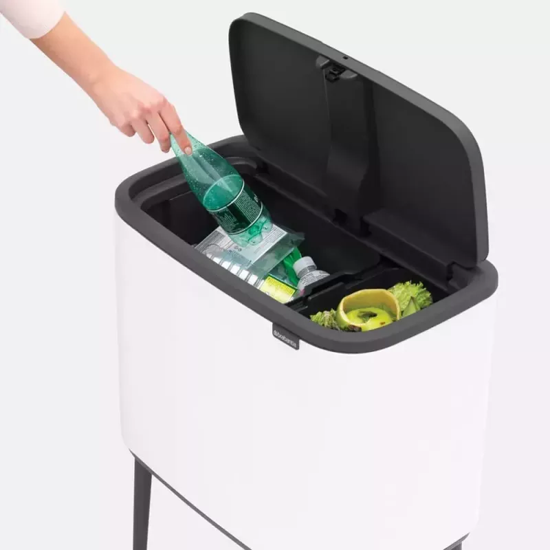 Kosz na śmieci Brabantia 313547 34L prostokątny plastikowy biały