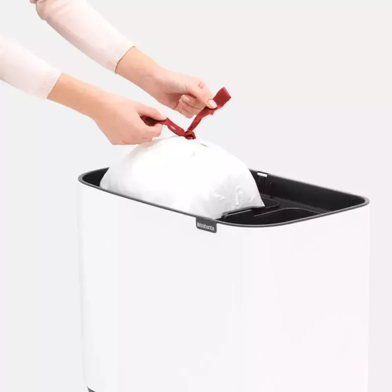Kosz na śmieci Brabantia 313547 34L prostokątny plastikowy biały