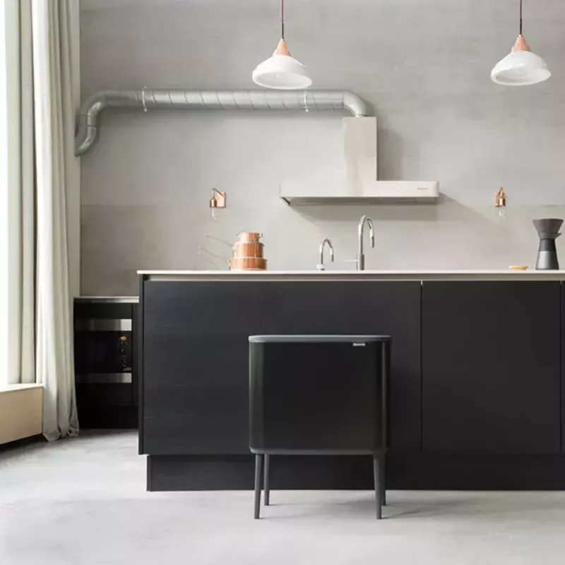 Kosz na śmieci Brabantia 316067 33L prostokątny stal nierdzewna czarny