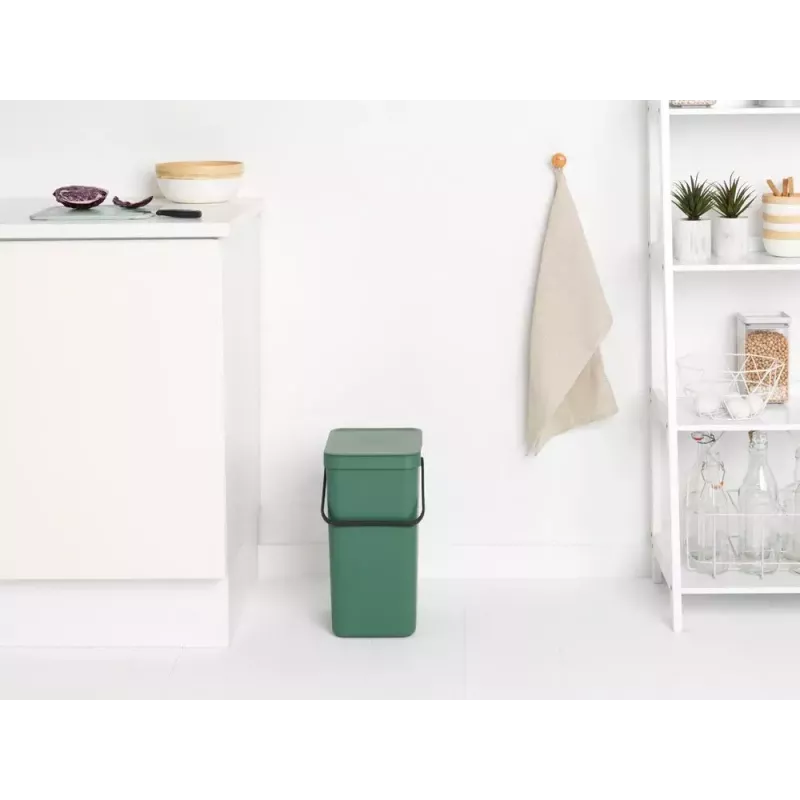 Kosz na śmieci Brabantia 129827 16L prostokątny zielony plastik
