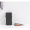 Kosz na śmieci Brabantia 109966 16 L prostokątny szary
