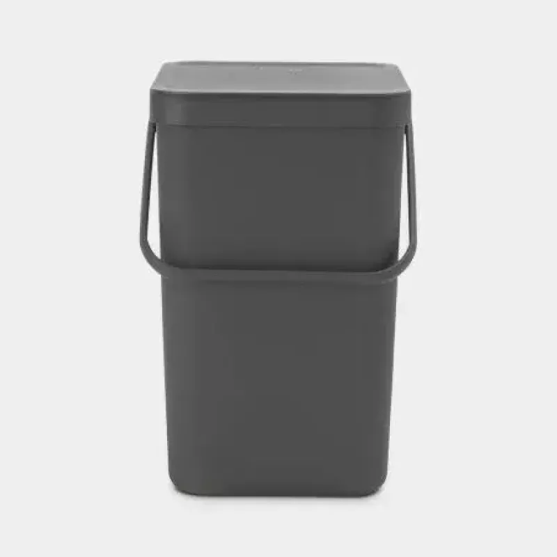 Kosz na śmieci Brabantia 129940 25L prostokątny plastikowy szary