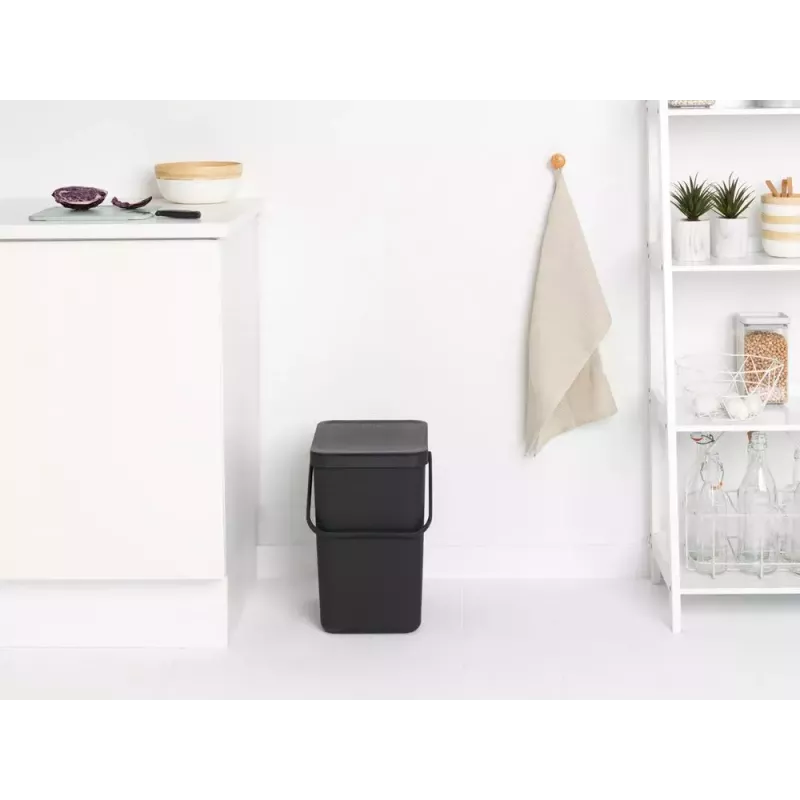 Kosz na śmieci Brabantia 129940 25L prostokątny plastikowy szary
