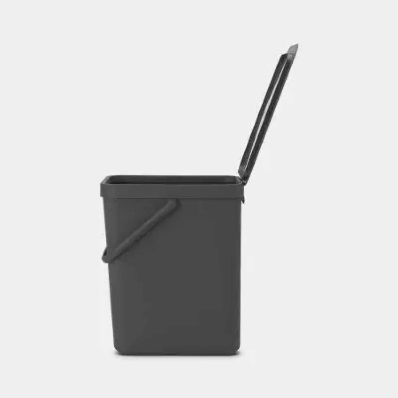 Kosz na śmieci Brabantia 129940 25L prostokątny plastikowy szary