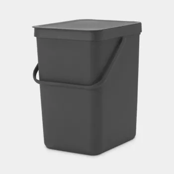 Kosz na śmieci Brabantia 129940 25L prostokątny plastikowy szary