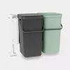 Brabantia Sort & Go Prostokątny Plastikowy Zielony Szary Szerokość 520 mm Głębokość 370 mm Wysokość 430 mm