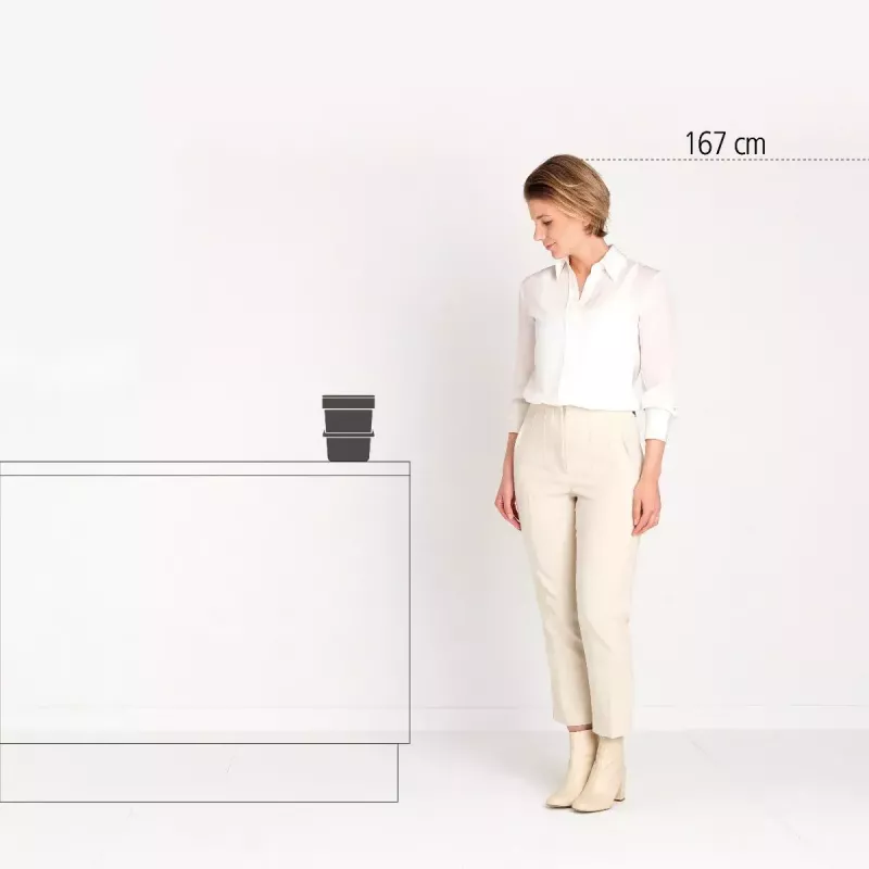 Kosz na odpady Brabantia Sort & Go 3 L zielony szerokość 188 mm głębokość 139 mm wysokość 181 mm