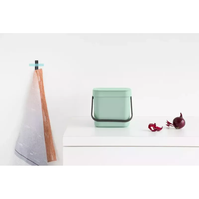 Kosz na odpady Brabantia Sort & Go 3 L zielony szerokość 188 mm głębokość 139 mm wysokość 181 mm