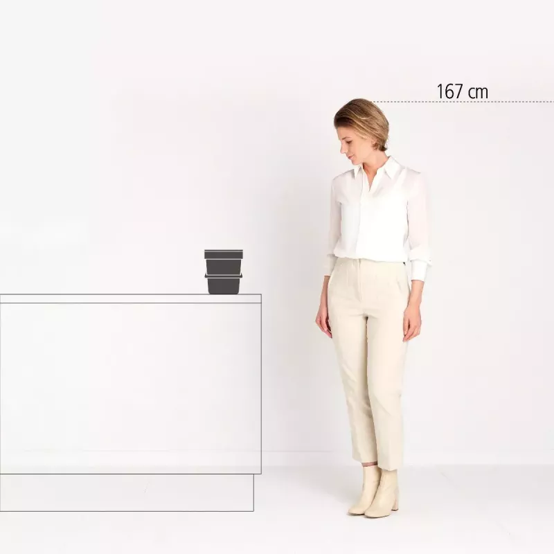 Brabantia Sort & Go 6 L Szary Kosz Na Odpady 200x245x181 mm