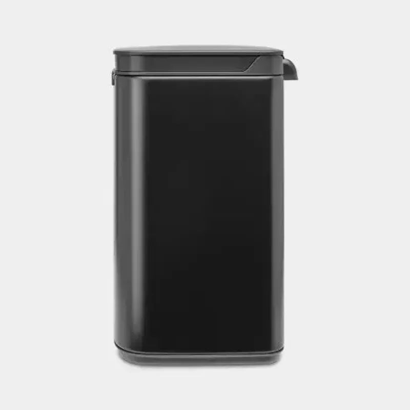 Kosz na śmieci Brabantia Bo 4 L prostokątny, obudowa stalowa, czarny, 200×172×272 mm
