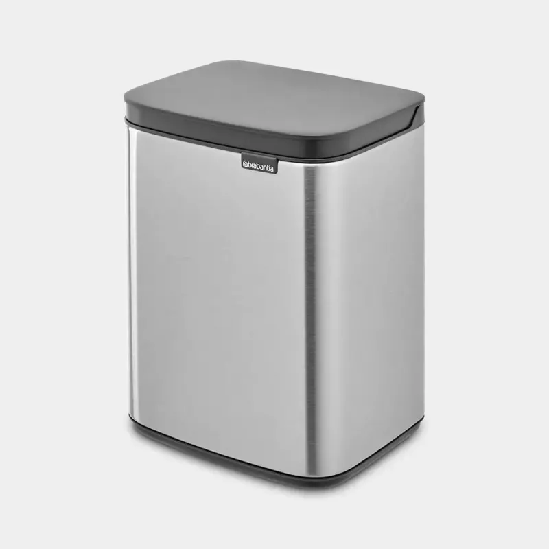 Kosz na śmieci Brabantia Bo 4 l prostokątny stalowy czarny 22 28 49