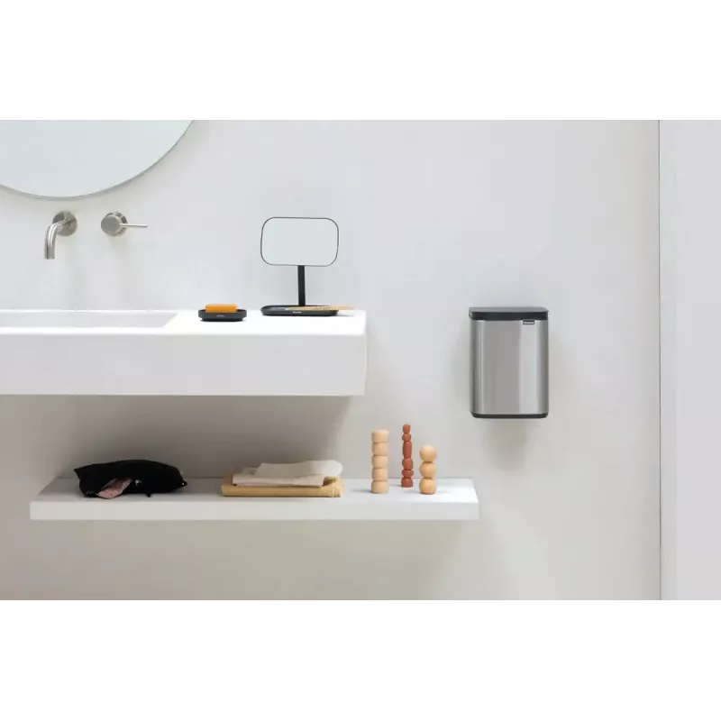Kosz na śmieci Brabantia Bo 4 l prostokątny stalowy czarny 22 28 49