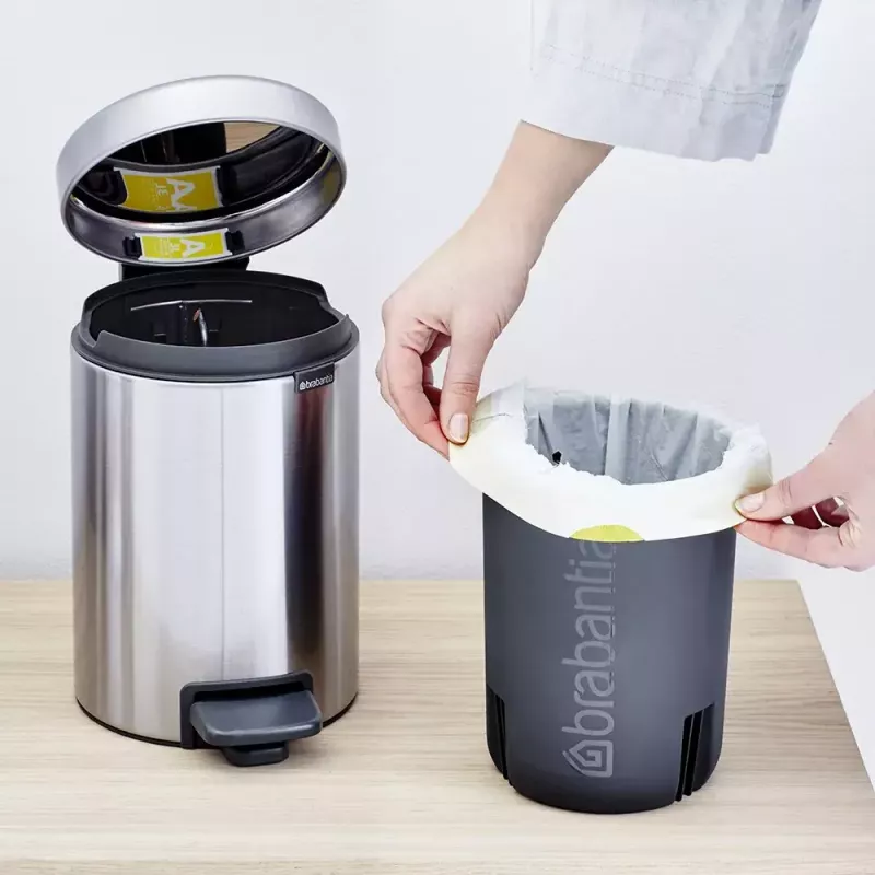 Kosz na pedał Brabantia newIcon Round szczotkowana stal