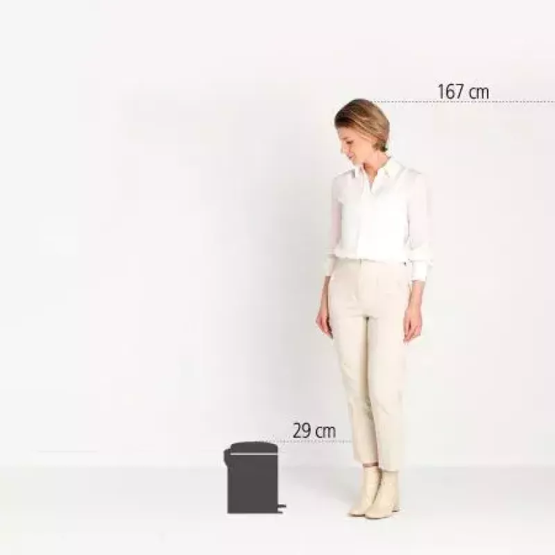 Brabantia NewIcon 5 L okrągły beżowy kosz na śmieci
