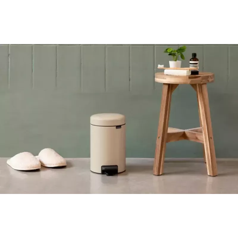 Brabantia NewIcon 5 L okrągły beżowy kosz na śmieci