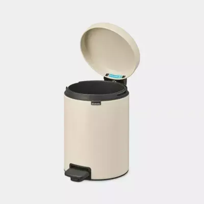 Brabantia NewIcon 5 L okrągły beżowy kosz na śmieci