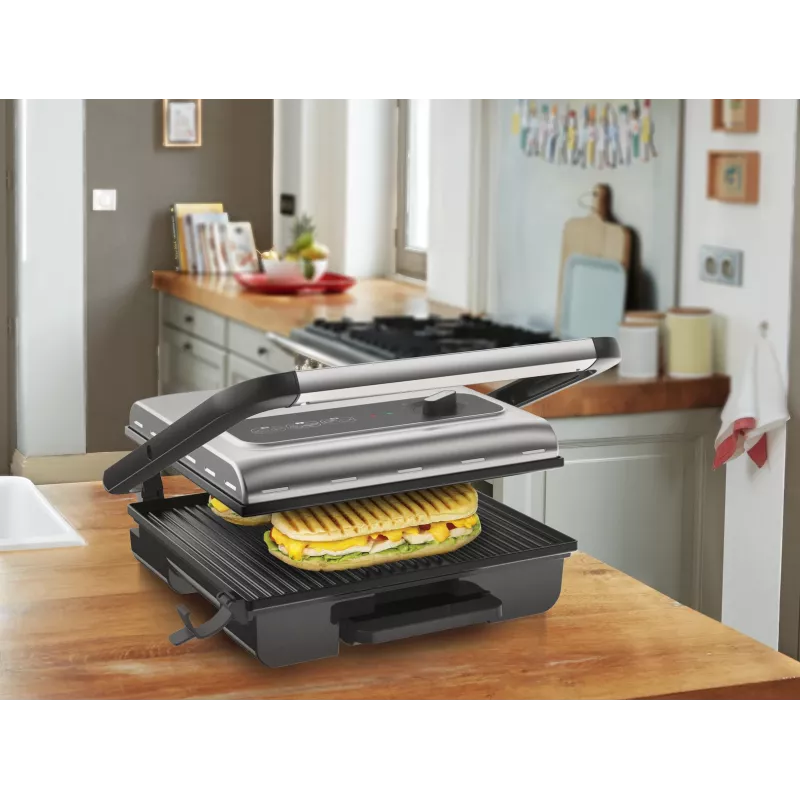 Grill kontaktowy Tefal Inicio GC242D 2000W Czarny Stal nierdzewna