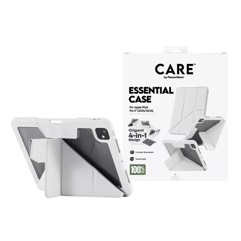 Etui PanzerGlass CARE by ® TPU Essential szare iPad Pro 11 cali (2024-2025)