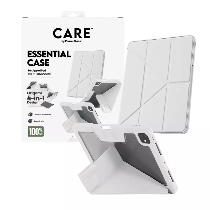 Etui PanzerGlass CARE by ® TPU Essential szare iPad Pro 11 cali (2024-2025)