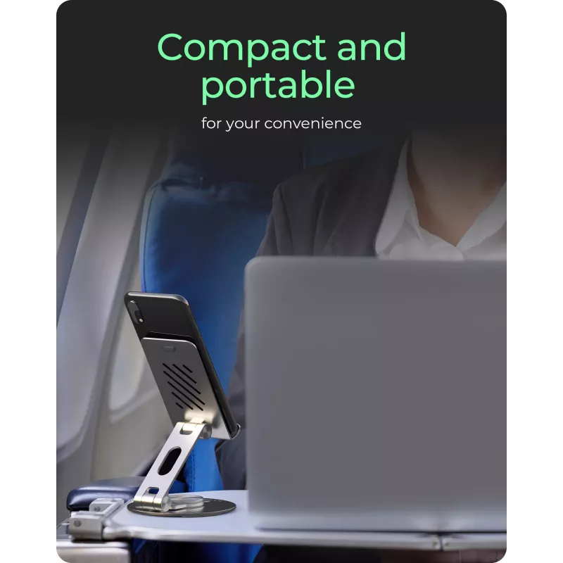 Uchwyt na smartfon i tablet icybox IB-TH201-R — obrotowy 360° stojak na telefony i tablety