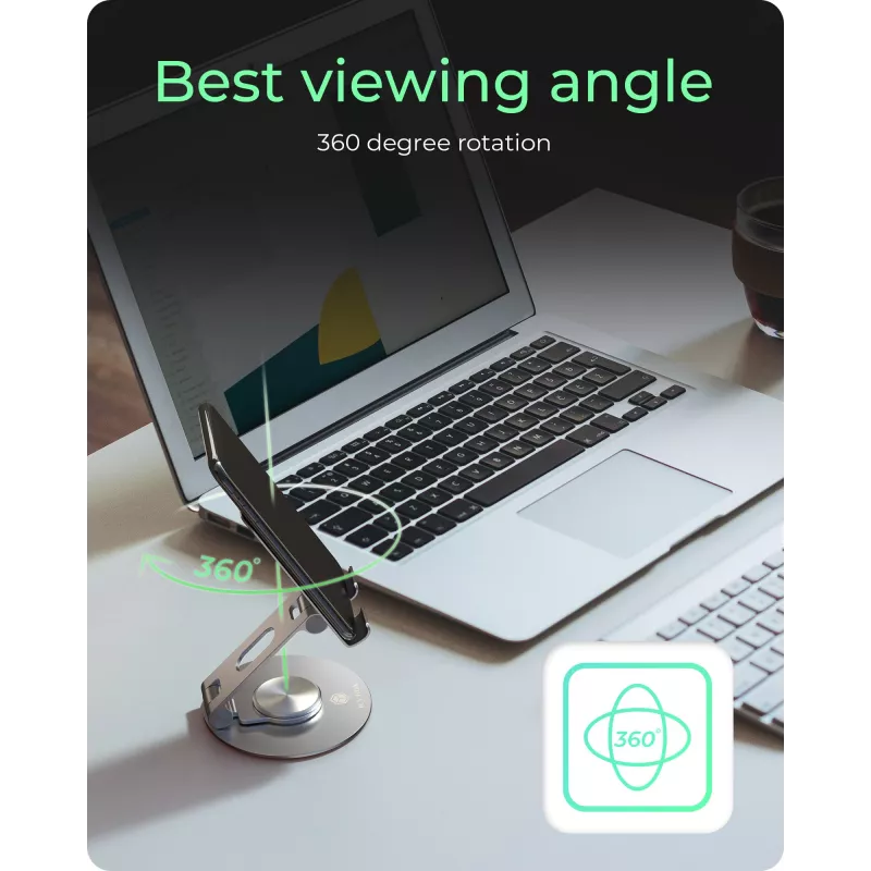 Uchwyt na smartfon i tablet icybox IB-TH201-R — obrotowy 360° stojak na telefony i tablety