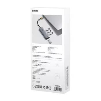 Kabel Baseus 4in1 Hub UltraJoy USB-C do USB 3.0 szary