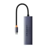 Kabel Baseus 4in1 Hub UltraJoy USB-C do USB 3.0 szary