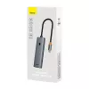 Kabel Baseus 4in1 Hub UltraJoy USB-C do USB 3.0 szary