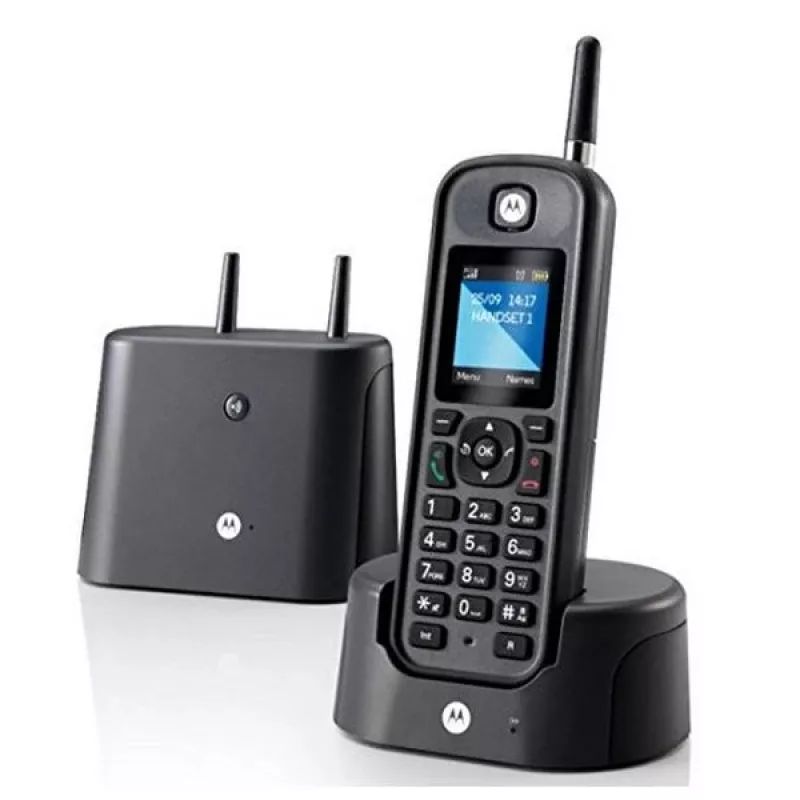 Telefon DECT Motorola O201 Identyfikacja Dzwoniącego Czarny Słuchawka Bezprzewodowa
