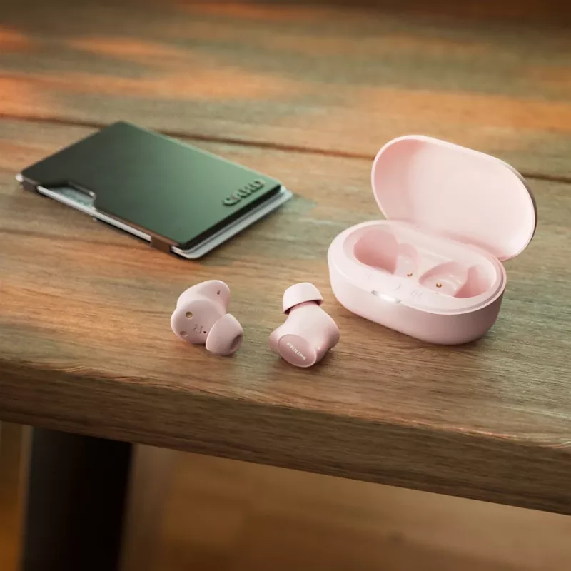 Philips TAT1209PK/00 słuchawki/zestaw słuchawkowy True Wireless Stereo (TWS) douszne Połączenia/Muzyka Bluetooth Różowy