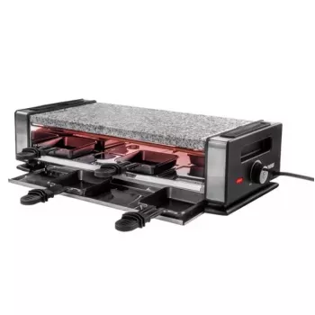 Grill Raclette Unold Delice Basic 1200 W 8 Osób Czarny Stal Nierdzewna
