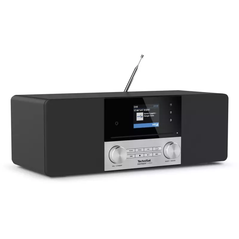 Radio cyfrowe TechniSat DIGITRADIO 3 VOICE Czarny Srebrny